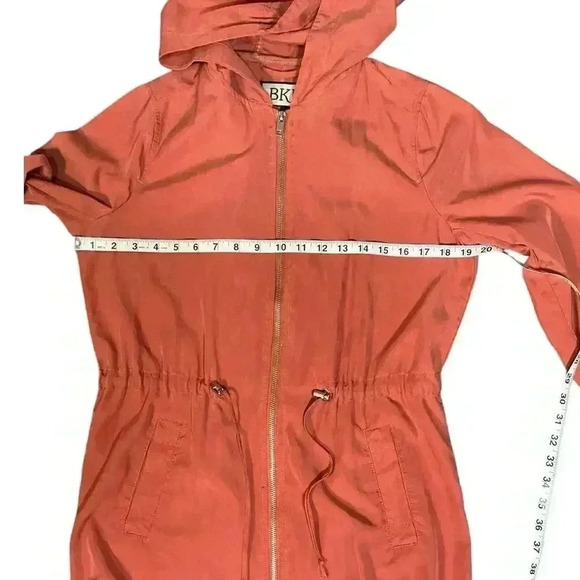 BKE Cinched Waist Tie Back Lightweight Jacket Color Rust Orange Size Small Used - Picture 13 of 13